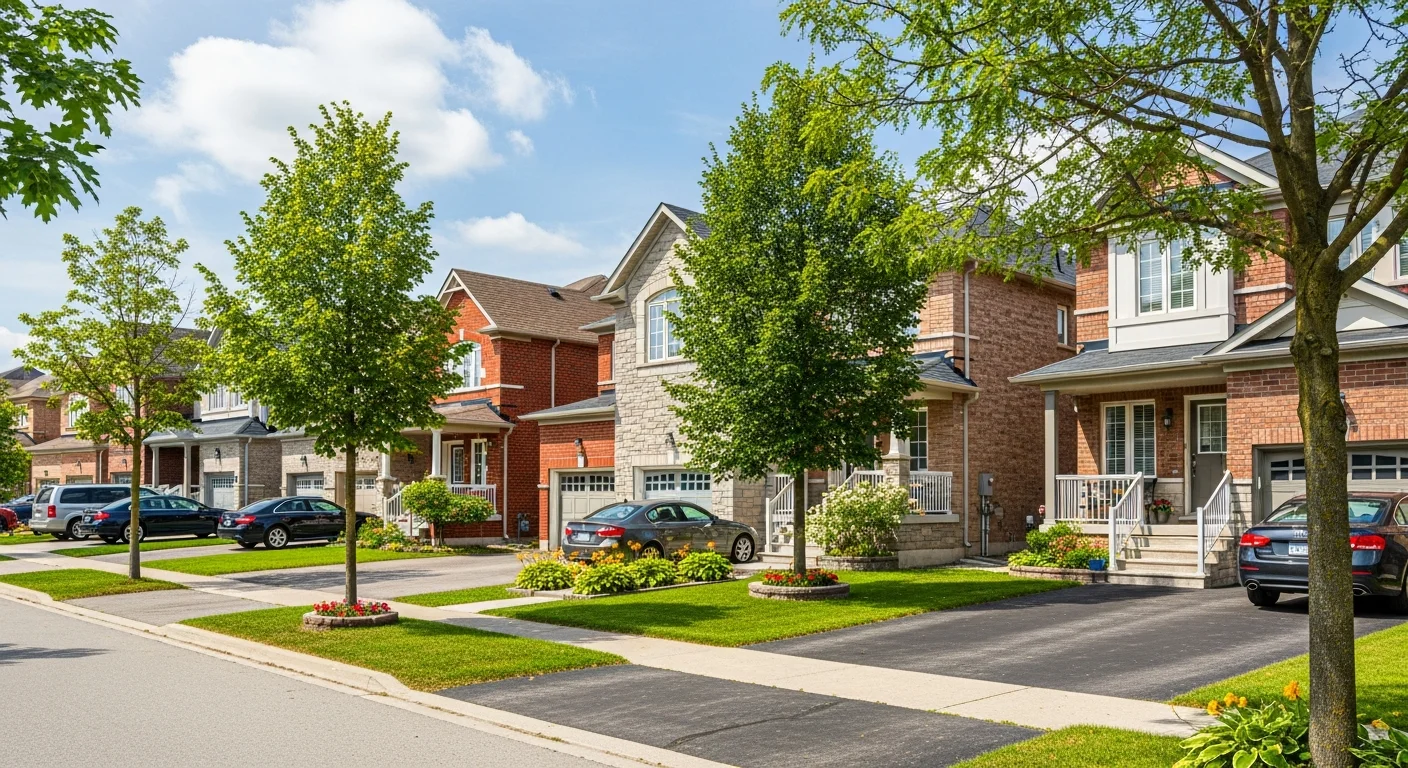 Residential neighbourhood in Brampton Ontario