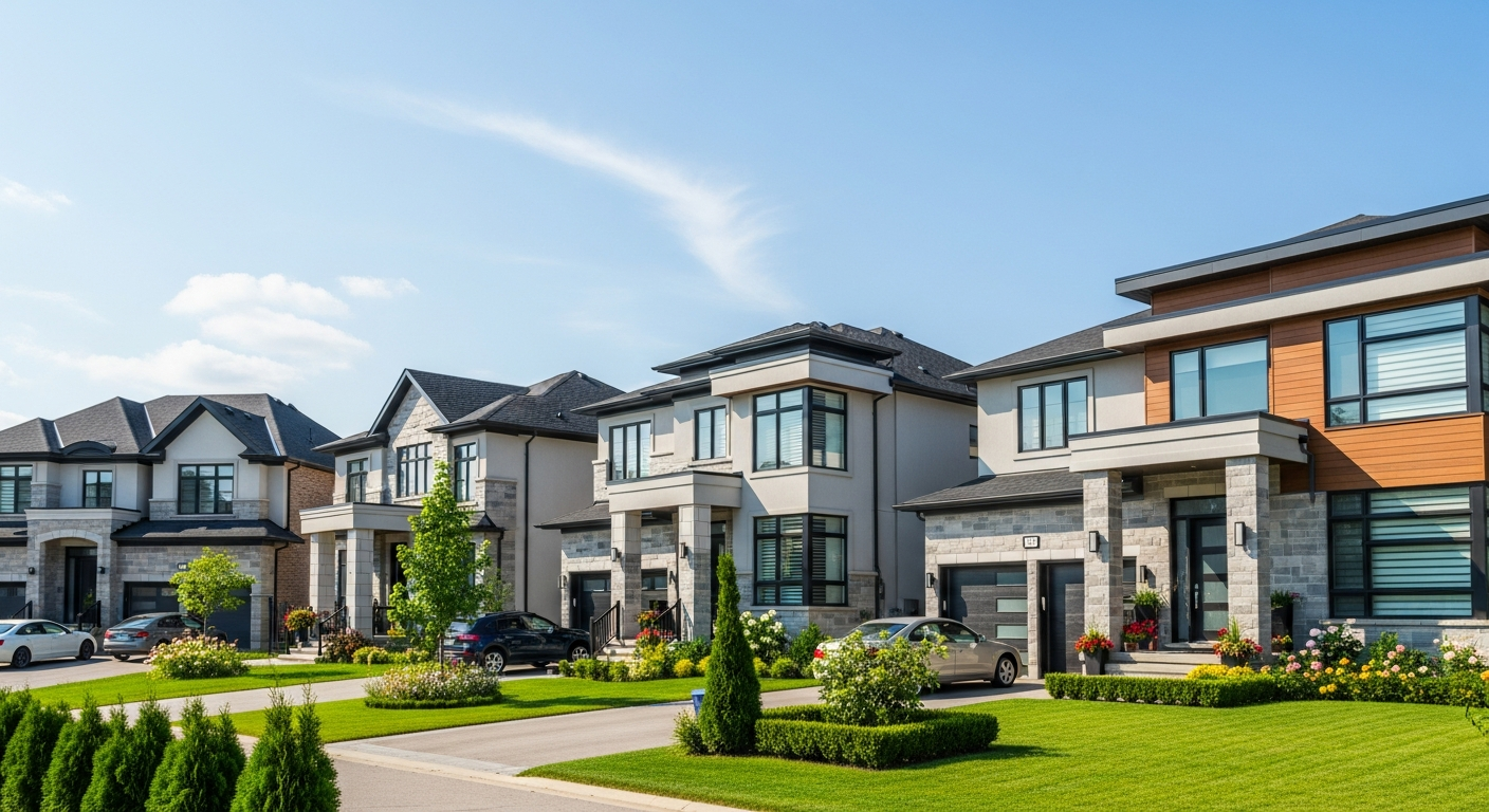 Suburban neighbourhood in Markham Ontario