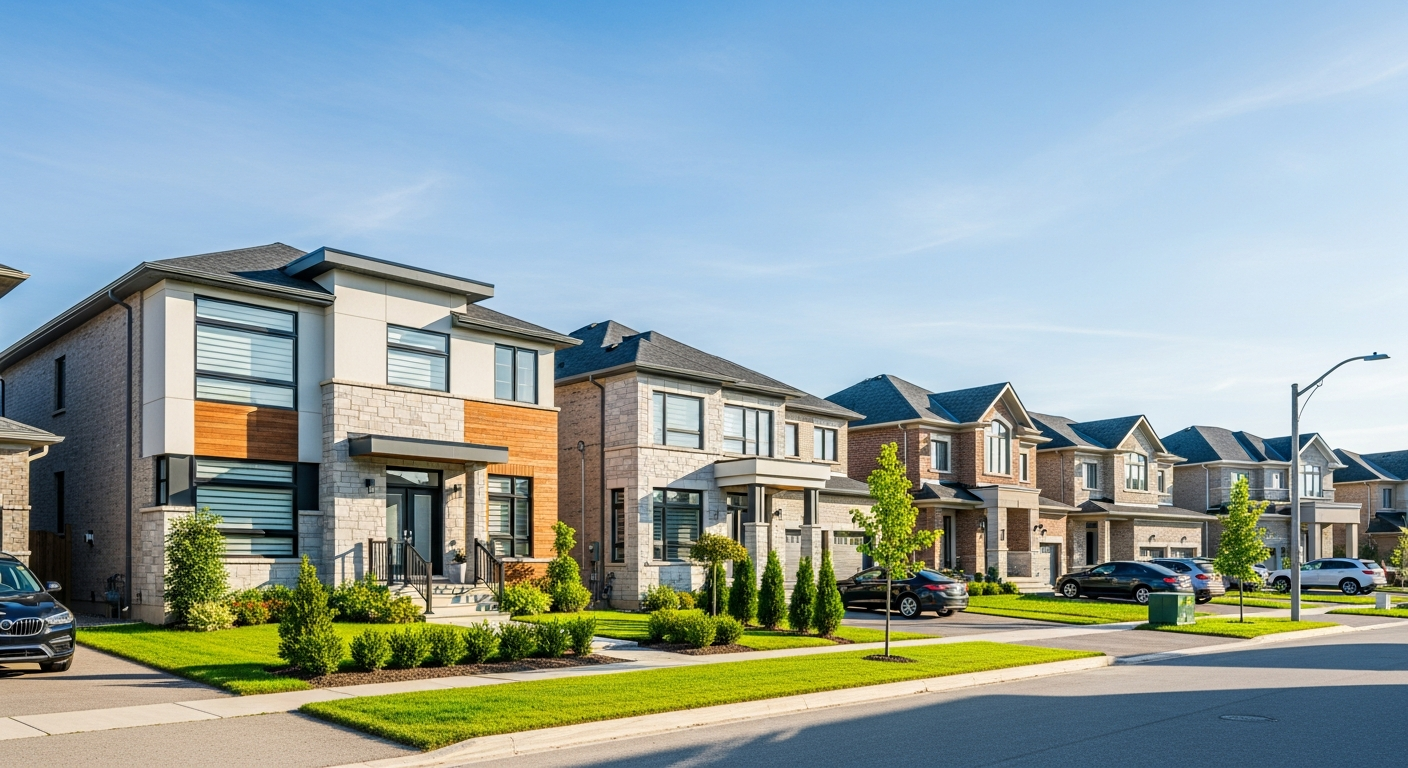 Suburban neighbourhood in Mississauga Ontario