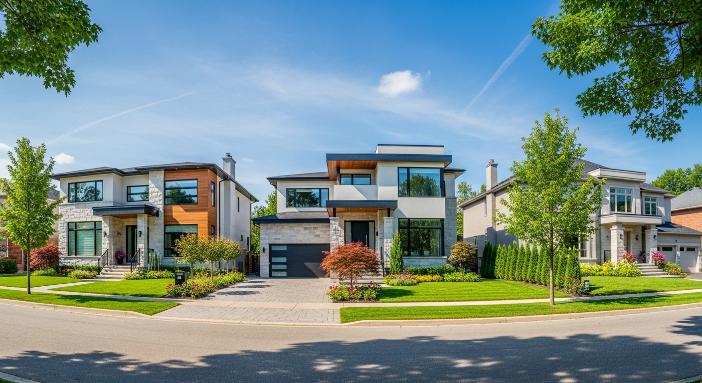 Suburban neighborhood in North York Ontario